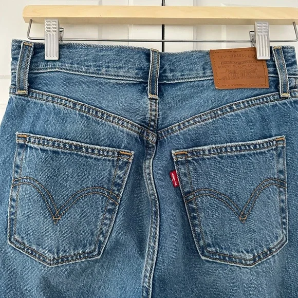 Levis Ribcage Straight Jeans, Size 26, Haight at the Ready wash (medium … - Picture 6 of 12